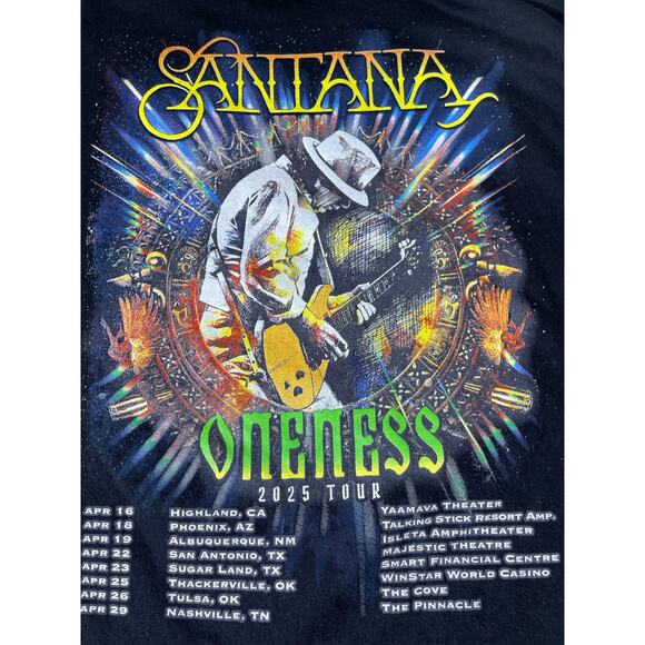 Santana Counting Crows Oneness Tour 2025 Shirt 2XL - Picture 6 of 7